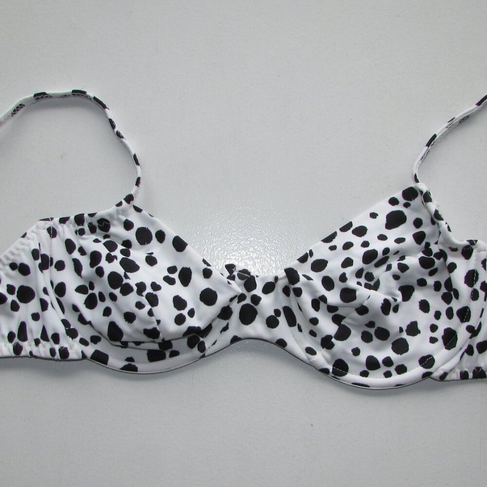 Spotted Animal Print Underwire Bikini Top - 5/6